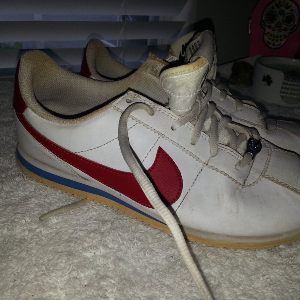 Red Nike Cortez Women's Cheer Sneakers Shoes Worn
